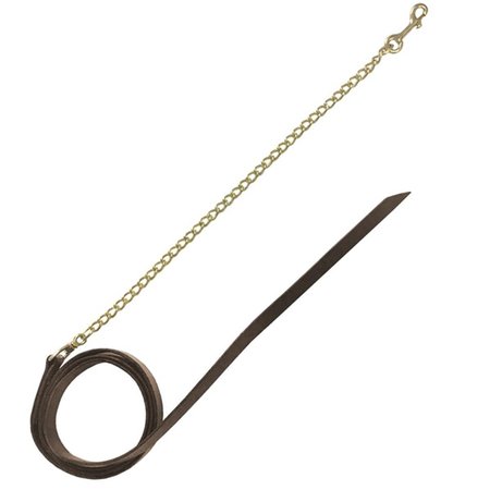 JACKS Leather Lead Shank with 30 in Solid Brass Chain 354230